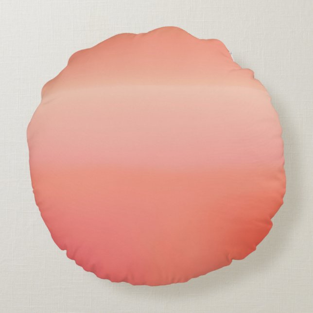 Sunny Peach AI Art Rundes Kissen (Rückseite)