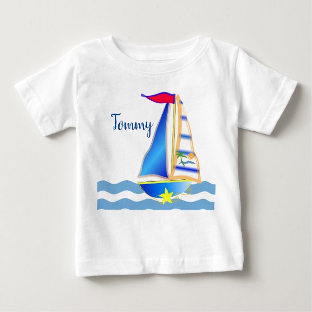 Sunny Sailing Day Baby T-shirt (Vorderseite)