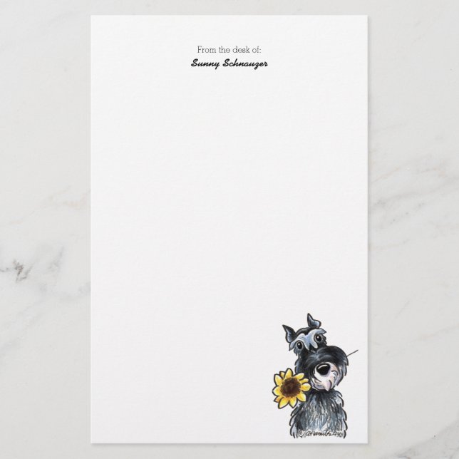 Sunny Schnauzer Classic Briefpapier (Vorderseite)