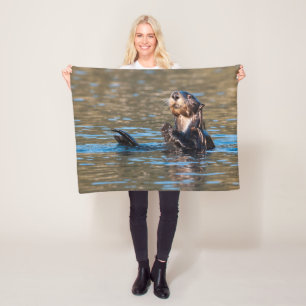 Sunny Sea Otter Fleecedecke