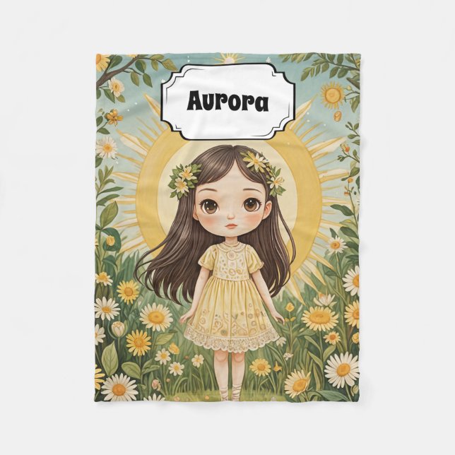 Sunny Serenade Personalisiert Fleecedecke (Vorderseite)