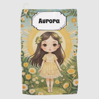 Sunny Serenade Personalisiert Golfhandtuch