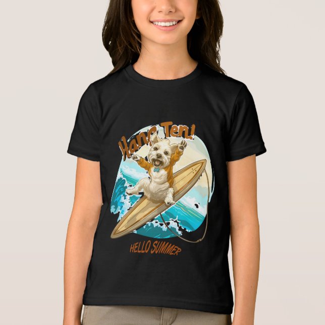 Sunny Skater Pup Tri-Blend Shirt (Vorderseite)