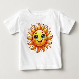  Sunny Smile Baby Tee - Cartoon Sun