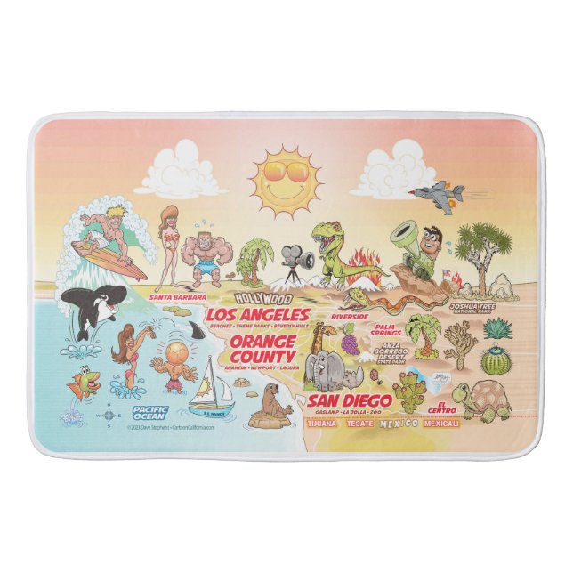 Sunny SoCal Bath Mat Badematte (Vorderseite)