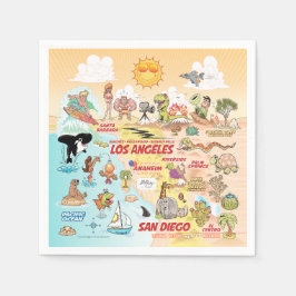 Sunny SoCal Napkins Serviette