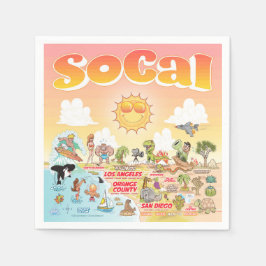 Sunny SoCal Napkins Serviette