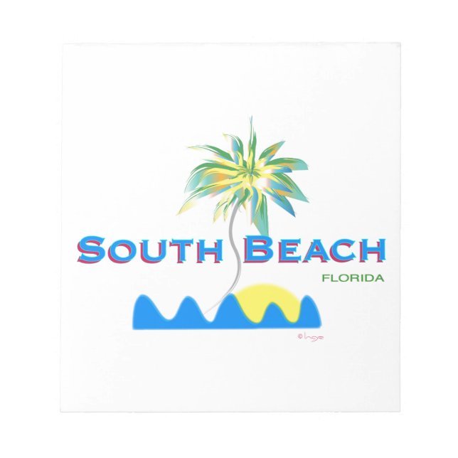 Sunny South Beach, Florida Notizblock (Vorderseite)