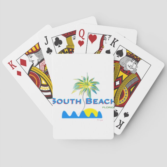 Sunny South Beach, Florida Spielkarten (Rückseite)