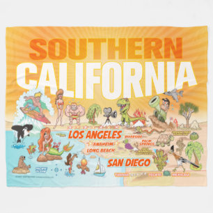 Sunny Southern California Sherpa Blanket Fleecedecke