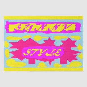 SUNNY STYLE DESIGN PINK LEMON BLUE SEIDENPAPIER