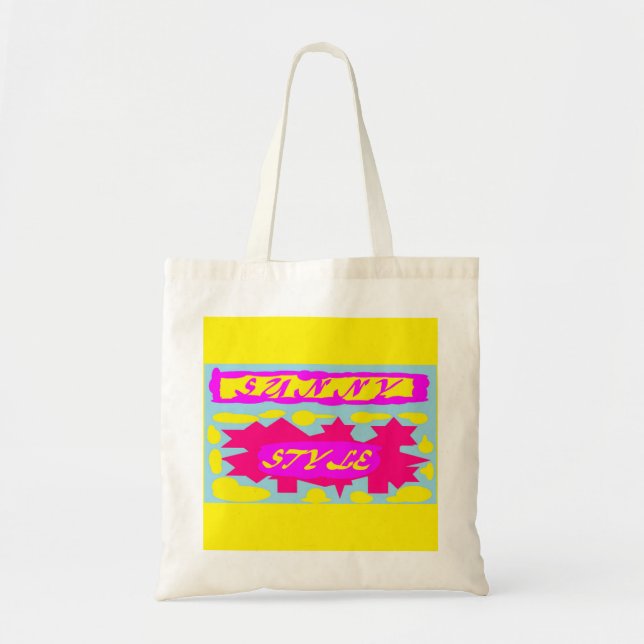 SUNNY STYLE DESIGN PINK LEMON BLUE TRAGETASCHE (Vorne)
