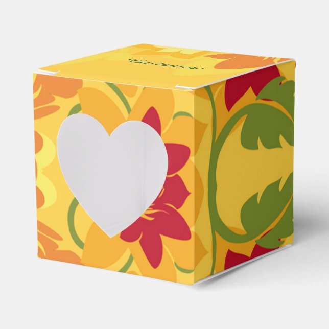 Sunny Summer Yellow Floral Hevor Box Geschenkschachtel (Vorderseite)