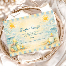 Sunny Surf Vibes Baby Shower Dipper Raffle