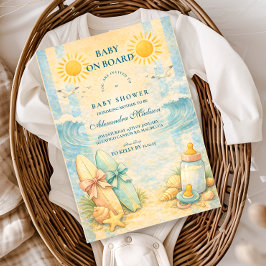 Sunny Surf Vibes Baby Shower Einladung