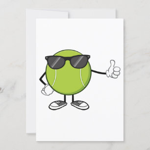 Sunny Tennis Ball Einladung