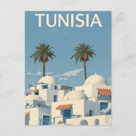 Sunny Tunisia Coastal View Postkarte