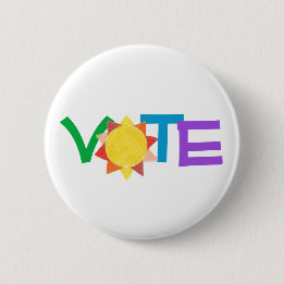 Sunny Vote GOTV Button