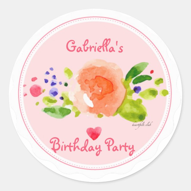 Sunny Watercolor Sticker (Vorderseite)