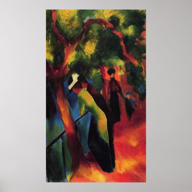 Sunny Way, by August Macke Poster (Vorne)