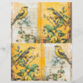 Sunny Yellow Bird Junk Journal