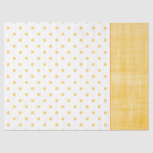 Sunny Yellow Orange Whitewash Linen Punkts Wrap Seidenpapier