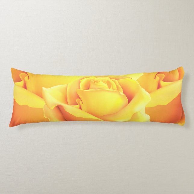 Sunny Yellow Rose Seitenschläferkissen (Vorderseite)
