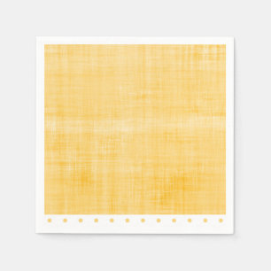 Sunny Yellow Whitewash Leinen Punkt Party Serviette