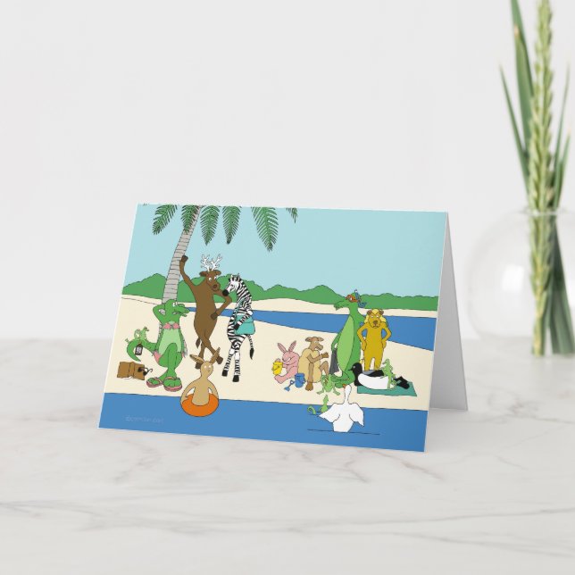 Sunnyside Up Beach Geburtstag Karte (Vorderseite)