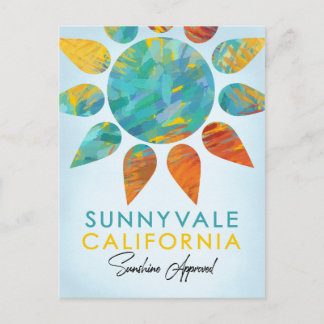 Sunnyvale California Sunshine Travel Postkarte