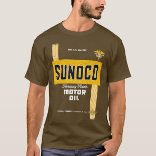 Sunoco Motoröl Retro gestörte Konstruktion T-Shirt