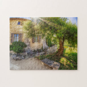 Sunray in der Abtei St. Hilaire Frankreich Puzzle