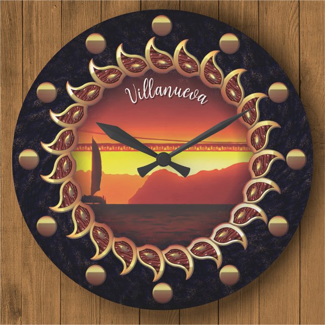 Sunrays Sunset 1124 Große Wanduhr (Von Creator hochgeladen)