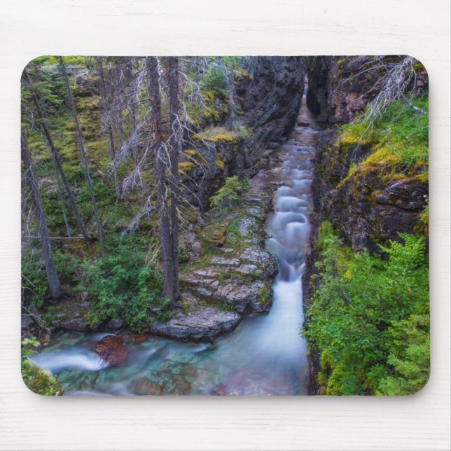 Sunrift Gorge Im Glacier Nationalpark, Montana Mousepad (Vorne)