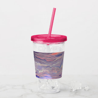 Sunrise Acrylic Pour Tumbler Acryltrinkbecher