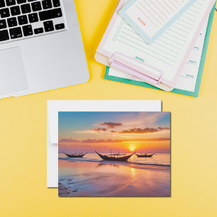 Sunrise at Al Wakrah Beach - Katar Postkarte