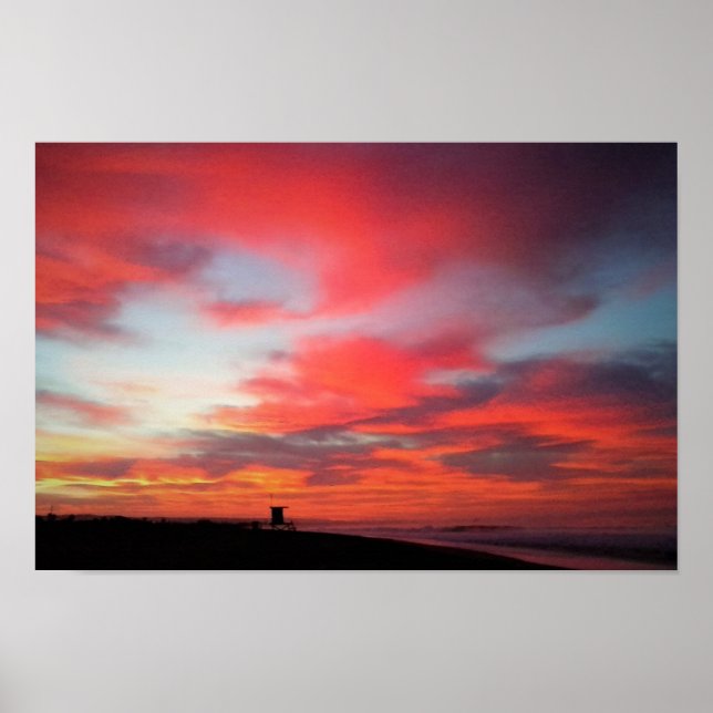 Sunrise at Newport Beach, CA Poster (Vorne)