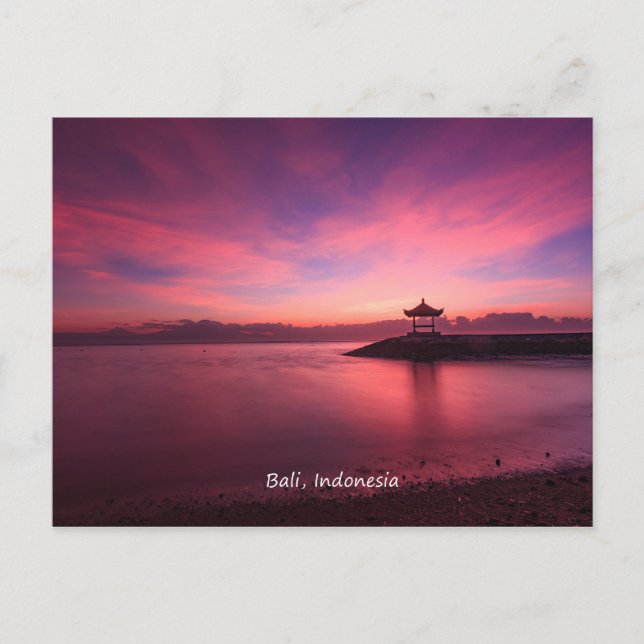 Sunrise, Bali, Indonesien Postkarte (Vorderseite)