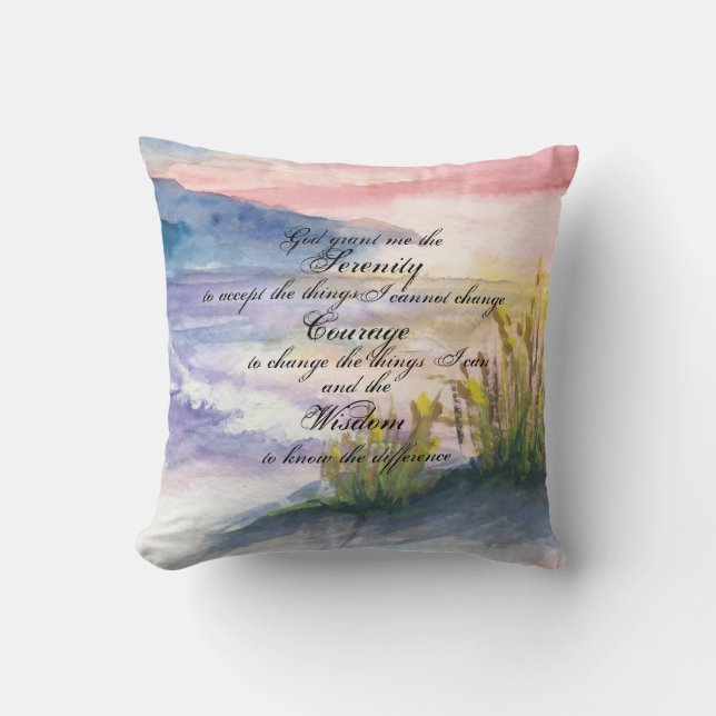 Sunrise Beach Serenity Throw Kissen (Vorderseite)
