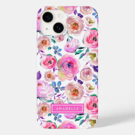 Sunrise Boho Floral Monogramm Case-Mate iPhone 14 Hülle