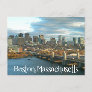 Sunrise Boston Massachusetts Skyline - USA Postkarte
