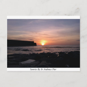 Sunrise by St Andrews Pier Postkarte