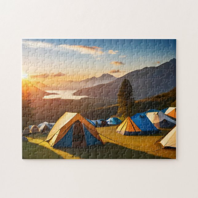 Sunrise Camp Kunst, Dichtung und Musik Puzzle (Horizontal)