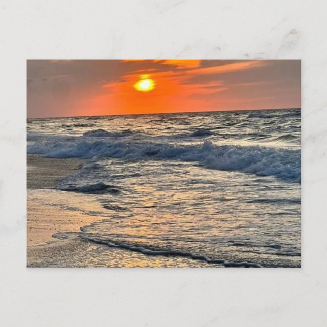 Sunrise & Choppy Waves Postkarte (Vorderseite)