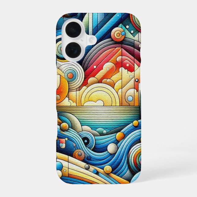 Sunrise City  iPhone 16 Hülle (Rückseite)