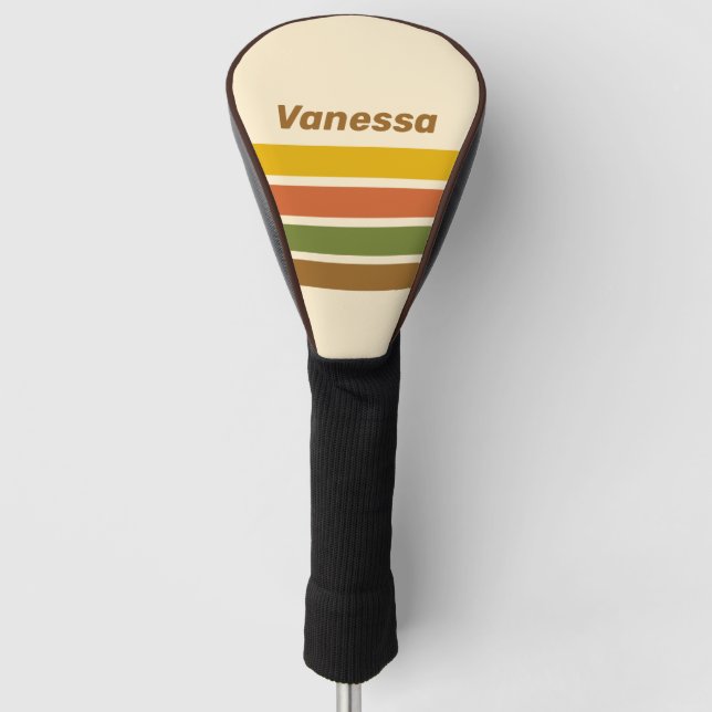 Sunrise Clover Across Striping with Name Golf Headcover (Vorderseite)