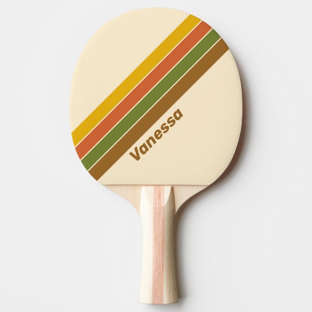 Sunrise Clover Striped with Name Ping Pong Paddle Tischtennis Schläger (Vorderseite)
