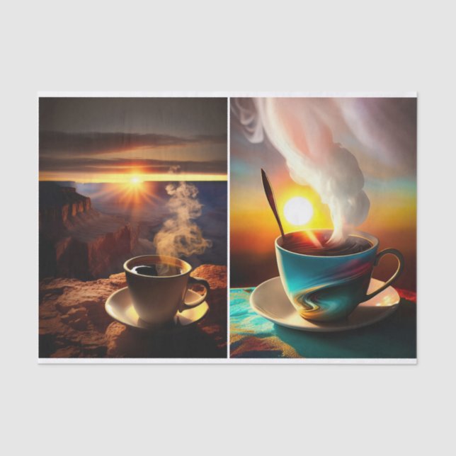 Sunrise Coffee, Südwest Vibes, Grand Canyon Seidenpapier (Vorderseite)
