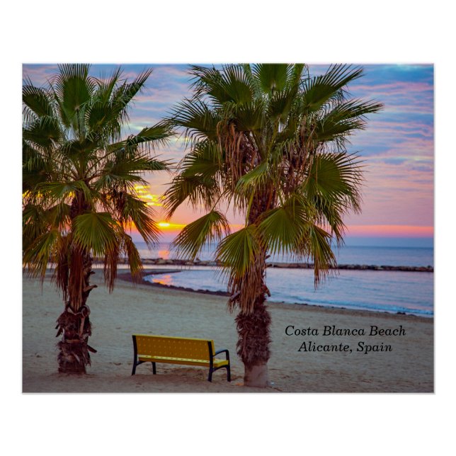 Sunrise, Costa Blanca Beach, Spanien Poster (Vorderseite)