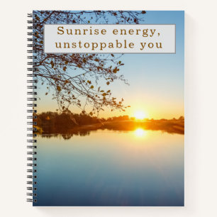 Sunrise Energy Unaufhaltsam Du Seeblick Notizbuch